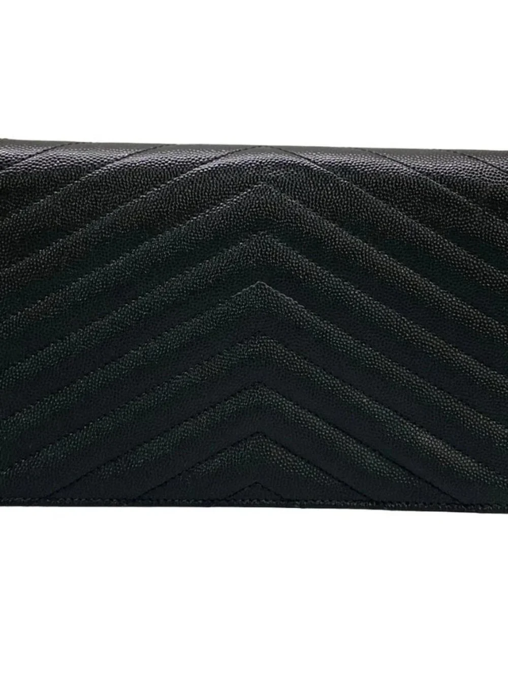 SAINT LAURENT PARIS Monogram Saint Laurent Envelope 393953 Black Leather - Picture 2 of 12